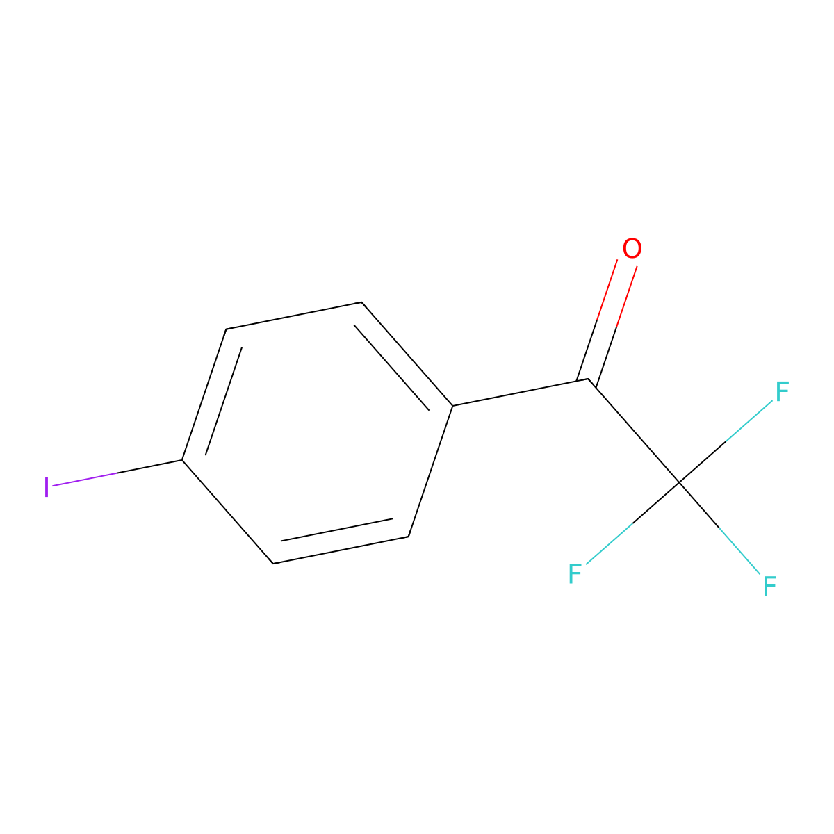 2,2,2-Trifluoro-1-(4-iodophenyl)ethanone molecular structure, CAS 23516-84-9