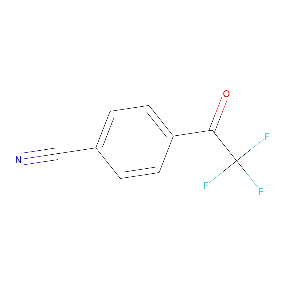 4-(2,2,2-Trifluoroacetyl)benzonitrile molecular structure, CAS 23516-85-0