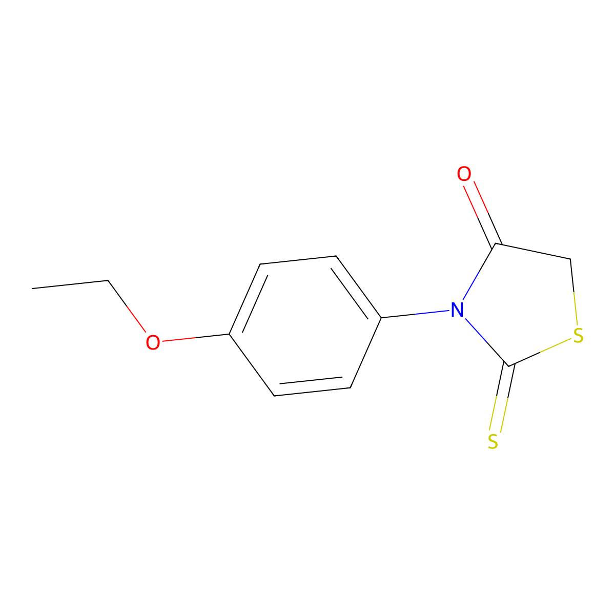 3-(p-Ethoxyphenyl)-rhodanine molecular structure, CAS 23517-71-7