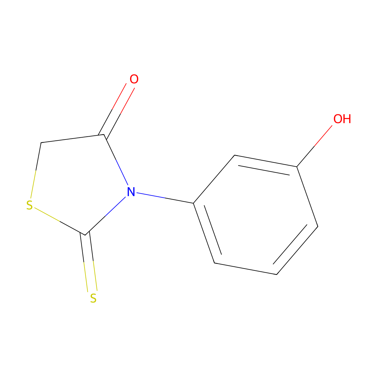 Rhodanine, 3-(m-hydroxyphenyl)- molecular structure, CAS 23517-76-2