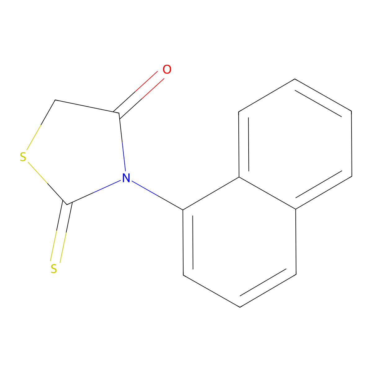 3-(1-Naphthalenyl)-2-thioxo-4-thiazolidinone molecular structure, CAS 23517-78-4