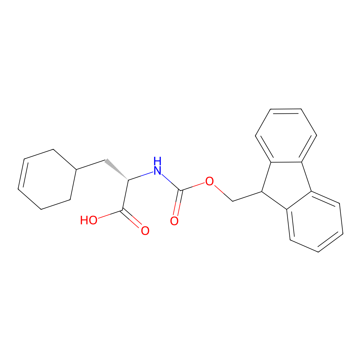 (S)-2-(Fmoc-amino)-3-(cyclohex-3-EN-1-YL)propanoic acid molecular structure, CAS 2351726-21-9