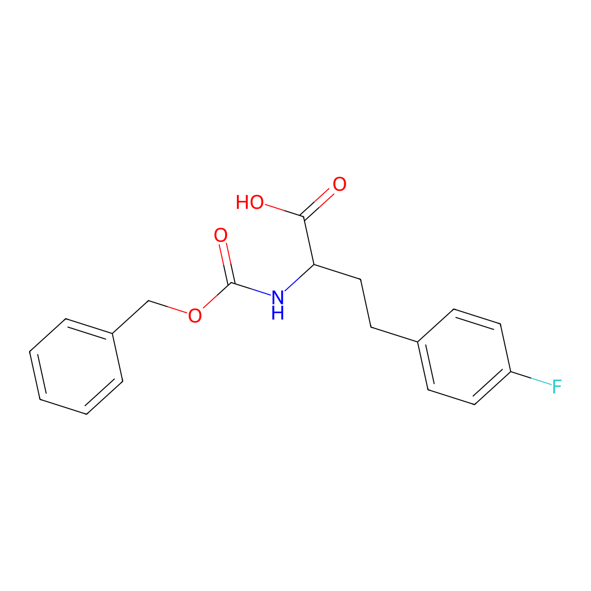 2-{[(Benzyloxy)carbonyl]amino}-4-(4-fluorophenyl)butanoic acid molecular structure, CAS 2351855-07-5