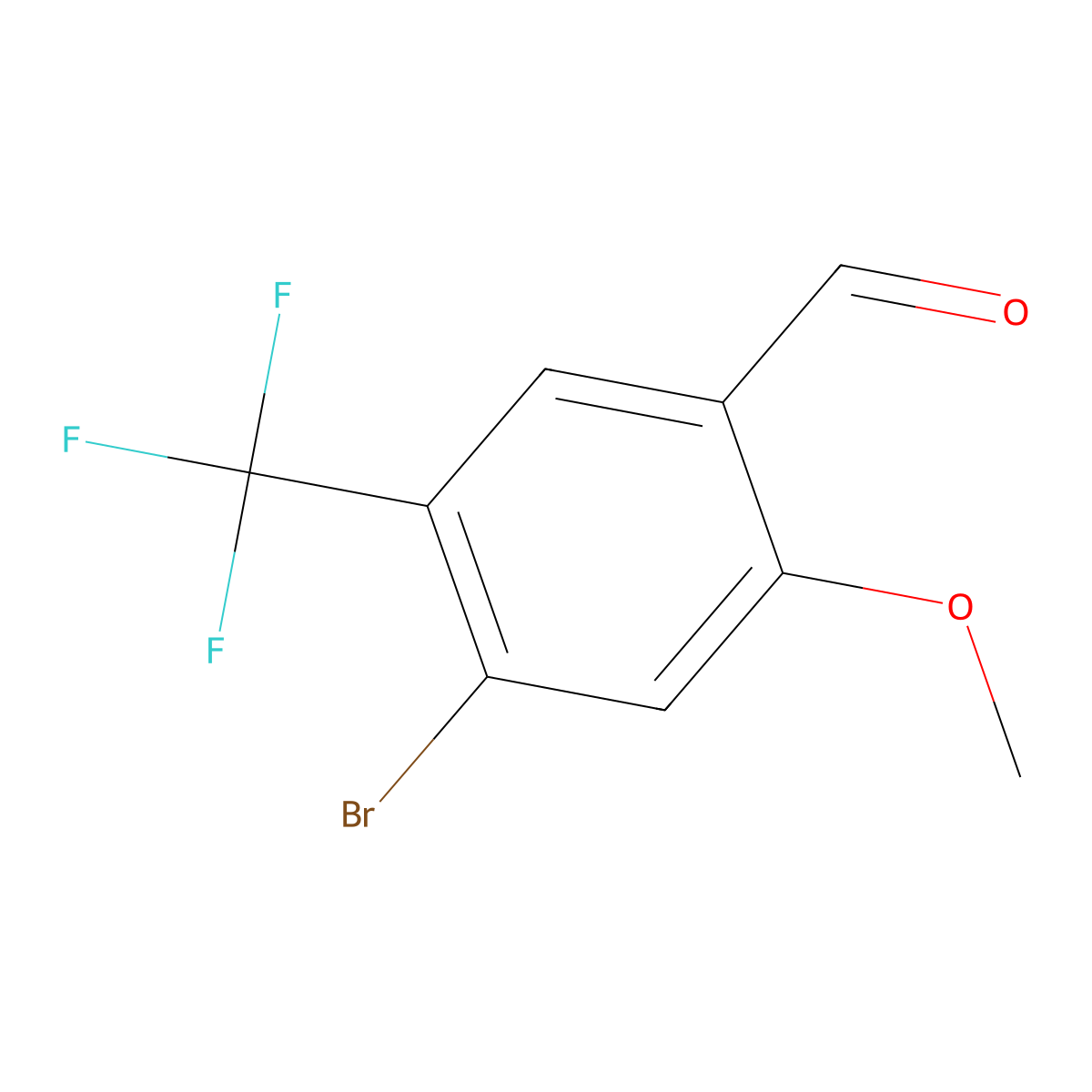 4-Bromo-2-methoxy-5-(trifluoromethyl)benzaldehyde molecular structure, CAS 2351862-91-2