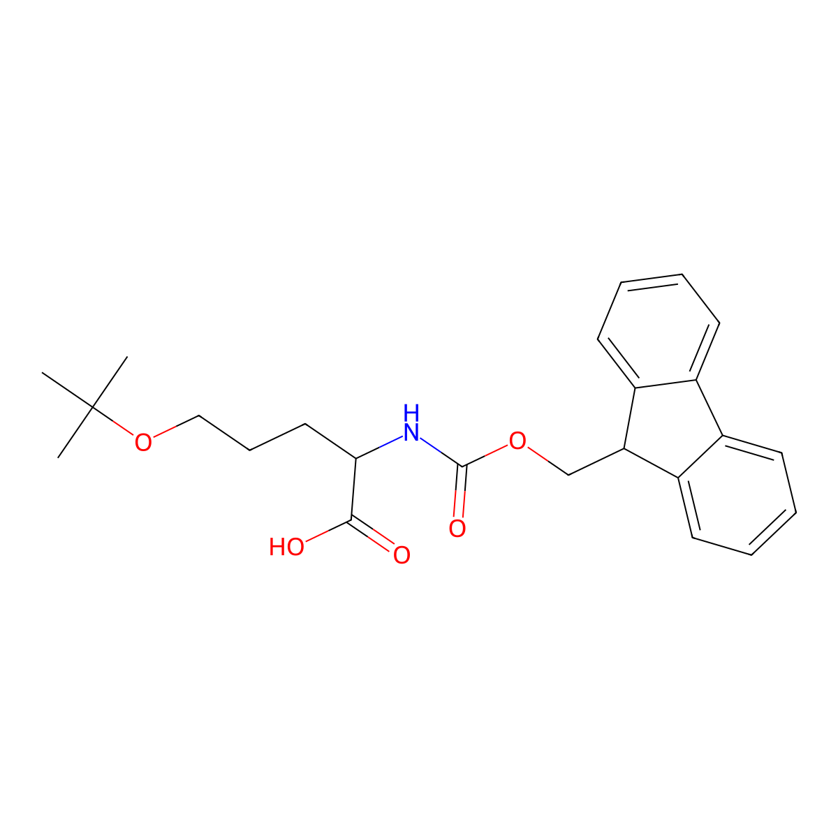 2-((((9H-Fluoren-9-YL)methoxy)carbonyl)amino)-5-(tert-butoxy)pentanoic acid molecular structure, CAS 2351865-71-7