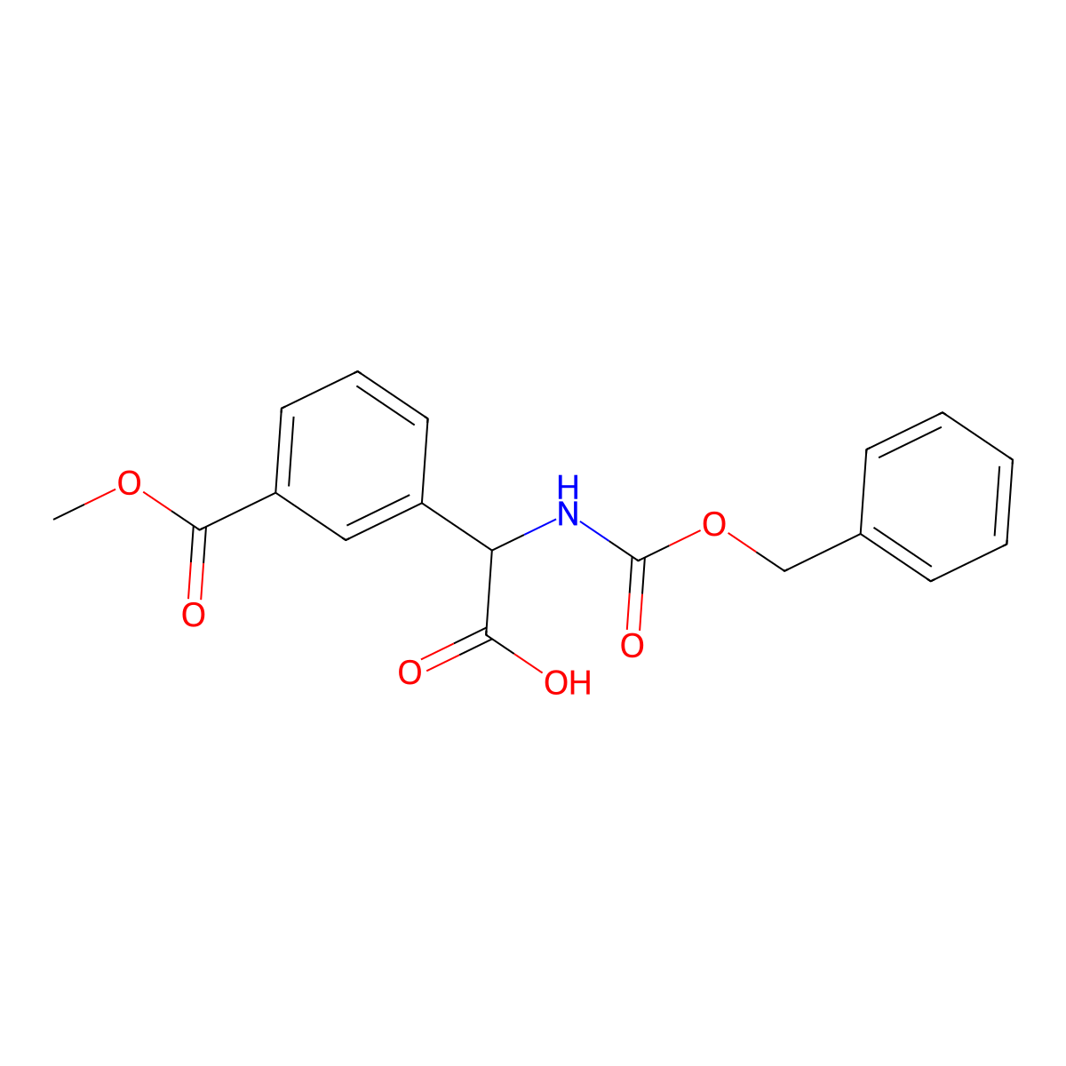2-{[(Benzyloxy)carbonyl]amino}-2-[3-(methoxycarbonyl)phenyl]acetic acid molecular structure, CAS 2351868-28-3
