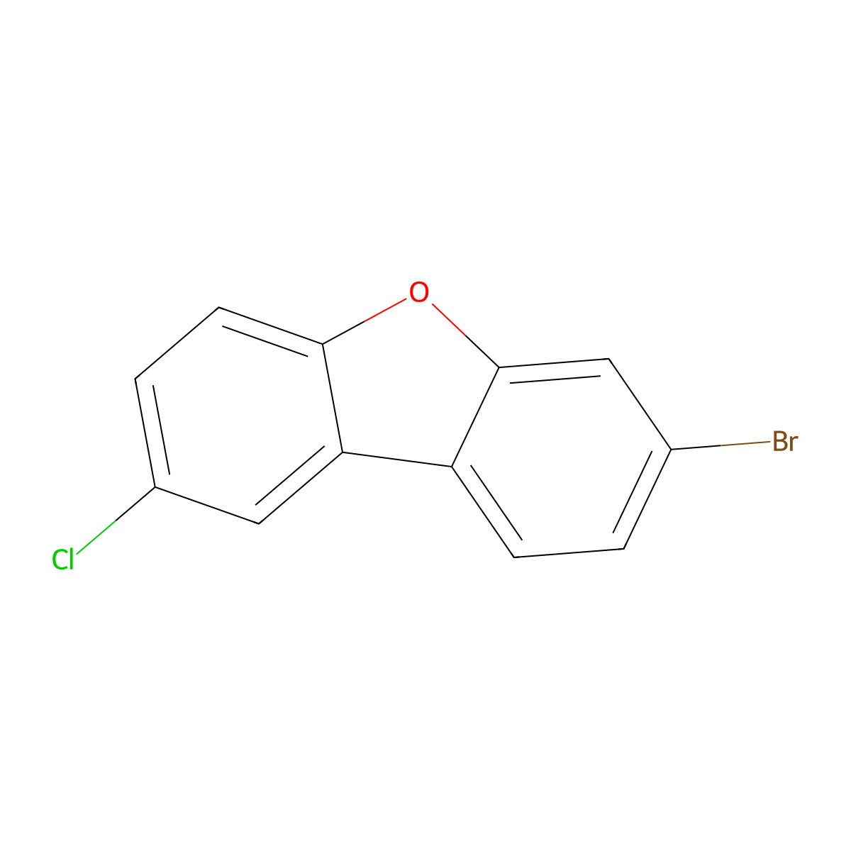 7-Bromo-2-chlorodibenzo[b,d]furan molecular structure, CAS 2351918-80-2