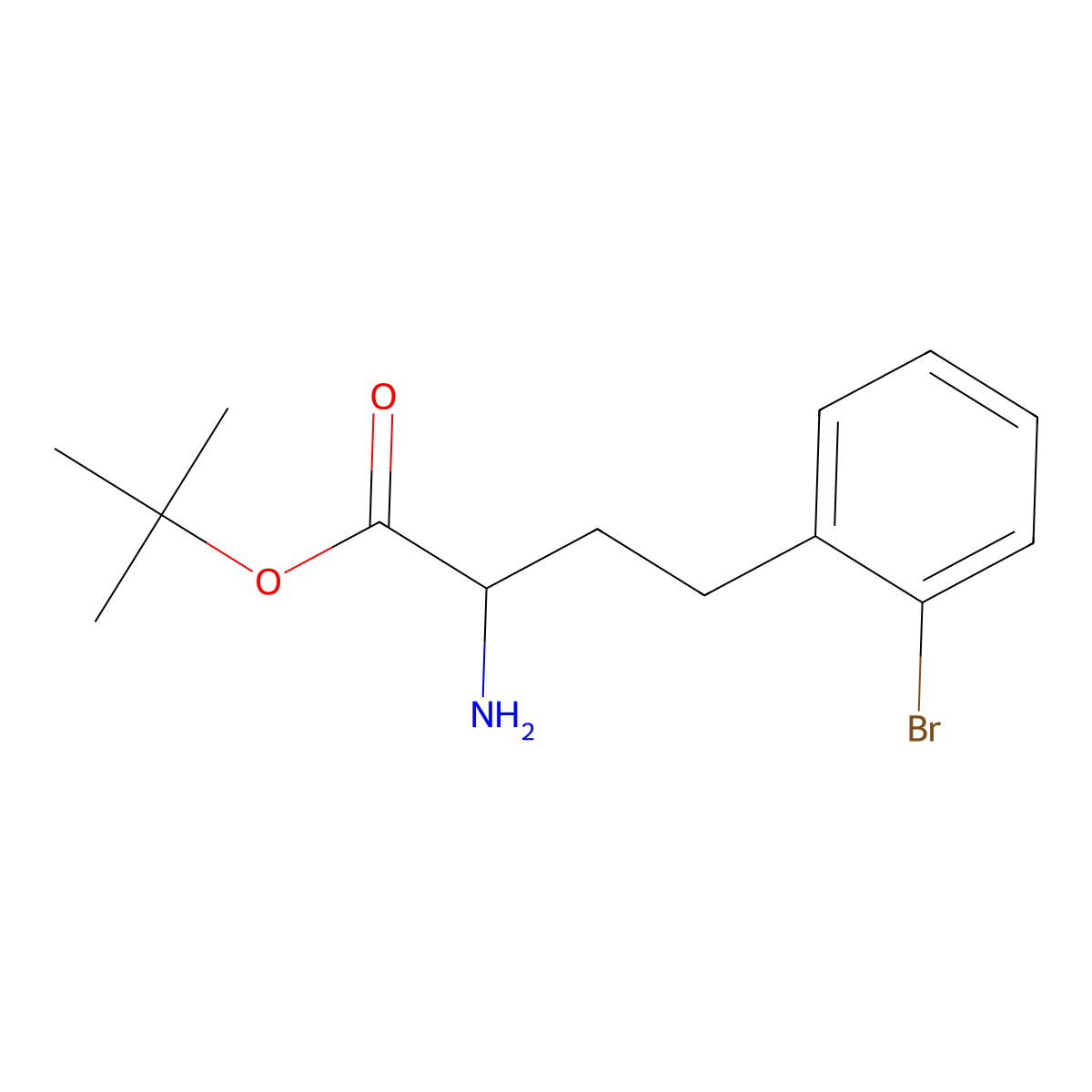 Tert-butyl 2-amino-4-(2-bromophenyl)butanoate molecular structure, CAS 2351920-03-9