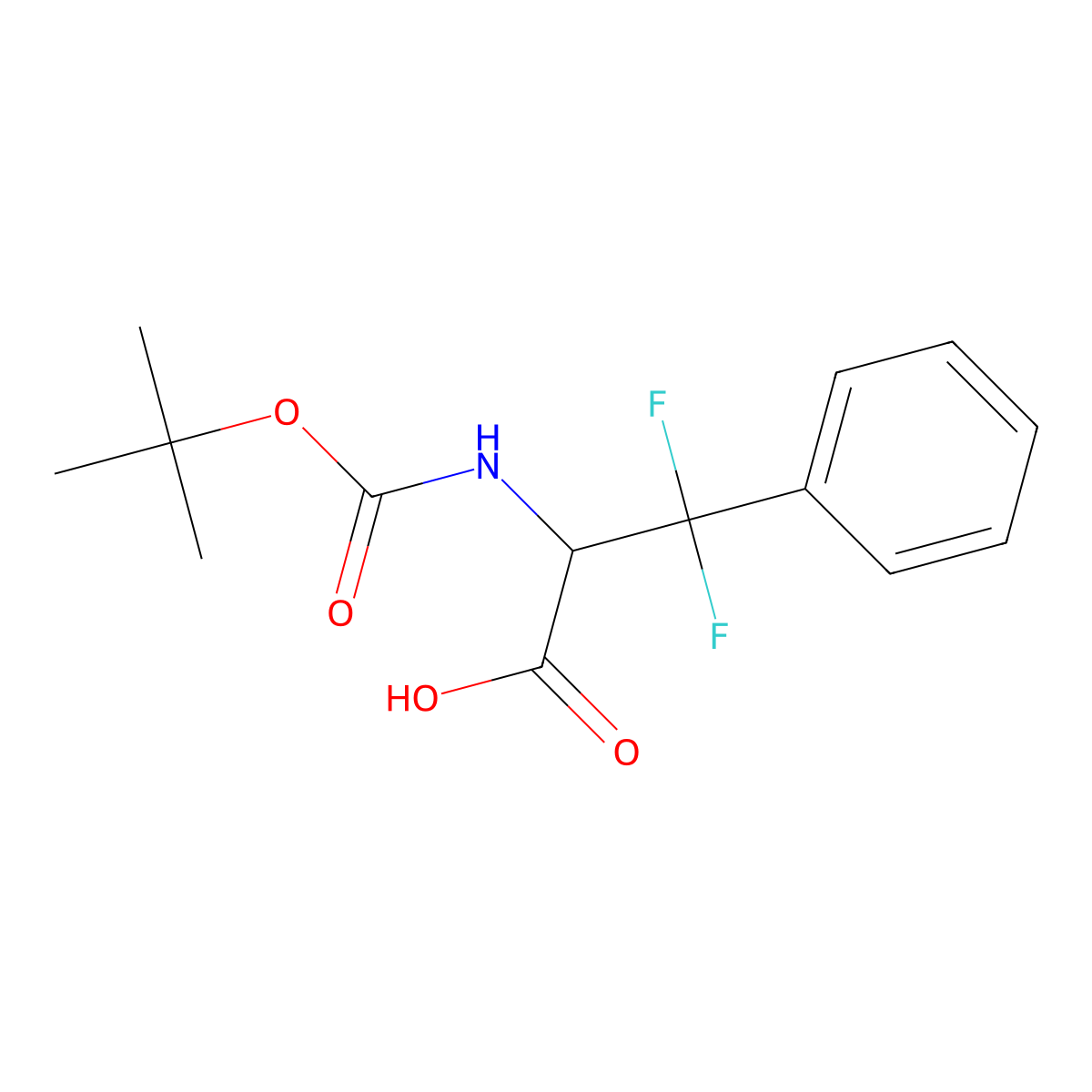 (rac)-Boc-beta,beta-difluoro-Phe-OH molecular structure, CAS 2351921-13-4