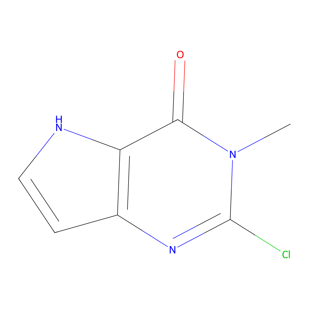 2-Chloro-3-methyl-3H-pyrrolo[3,2-d]pyrimidin-4(5H)-one molecular structure, CAS 2351929-82-1