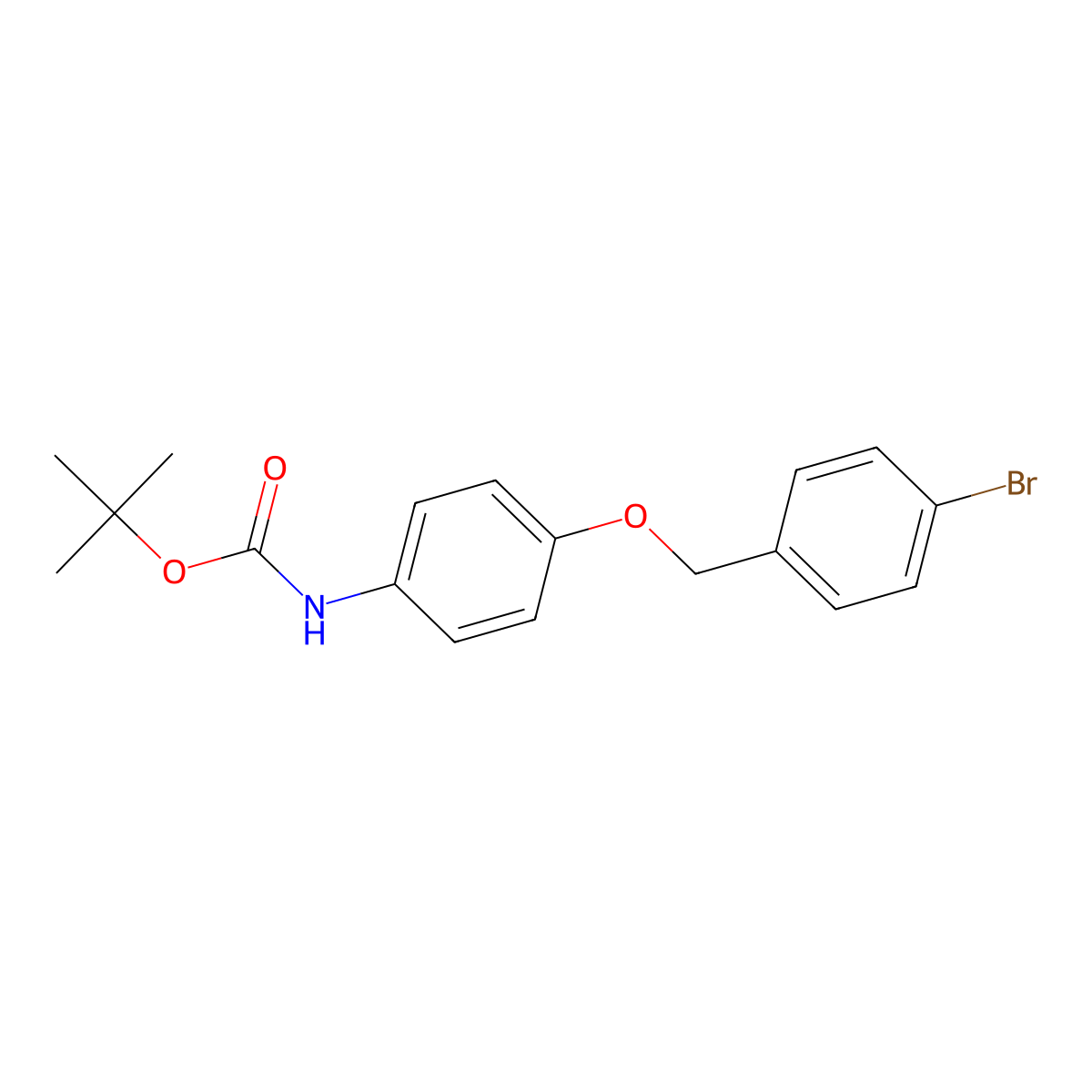 tert-Butyl (4-((4-bromobenzyl)oxy)phenyl)carbamate molecular structure, CAS 2351937-23-8