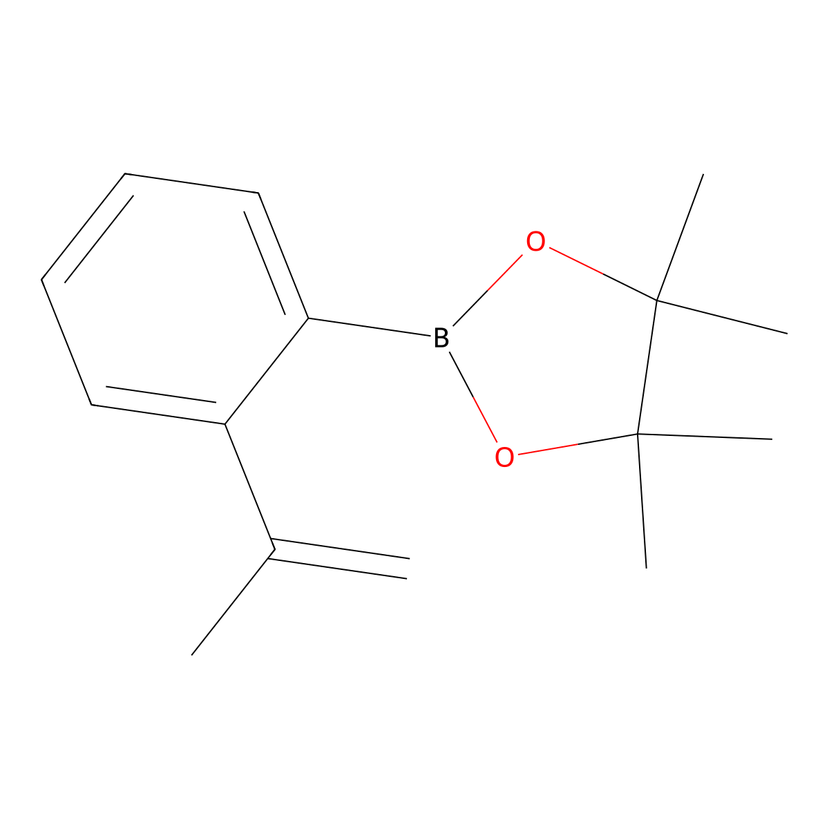 4,4,5,5-Tetramethyl-2-[2-(prop-1-en-2-yl)phenyl]-1,3,2-dioxaborolane molecular structure, CAS 2351949-54-5