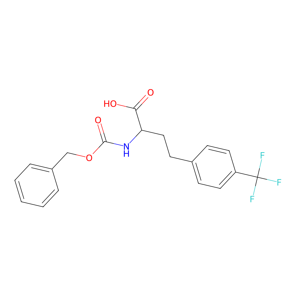 2-{[(Benzyloxy)carbonyl]amino}-4-[4-(trifluoromethyl)phenyl]butanoic acid molecular structure, CAS 2351976-78-6
