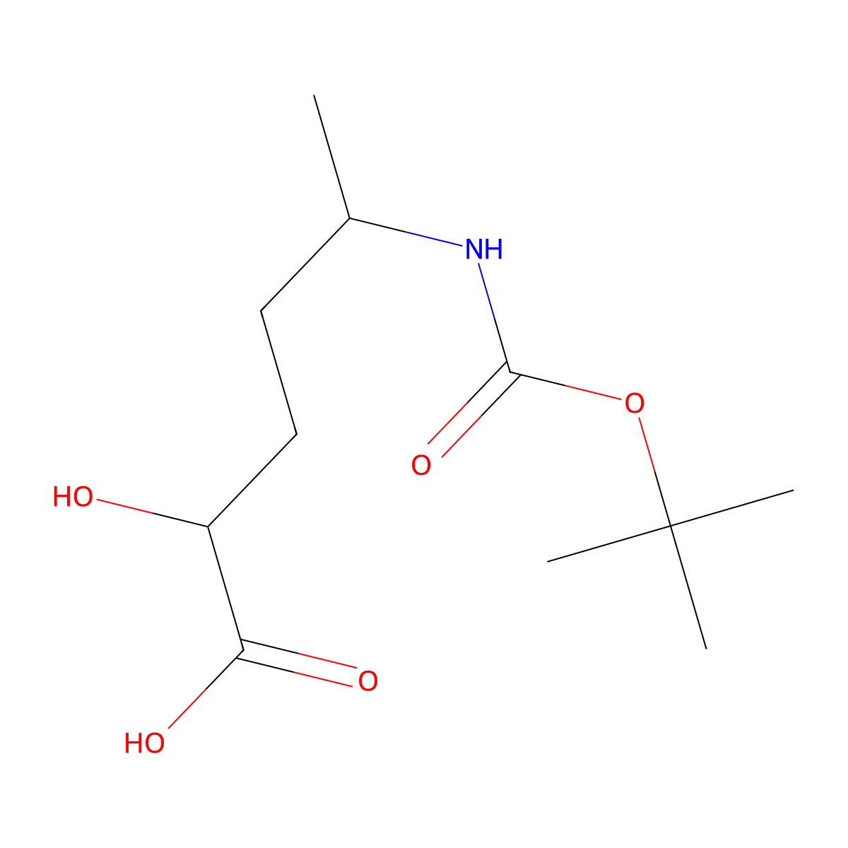 5-{[(Tert-butoxy)carbonyl]amino}-2-hydroxyhexanoicacid molecular structure, CAS 2351978-79-3