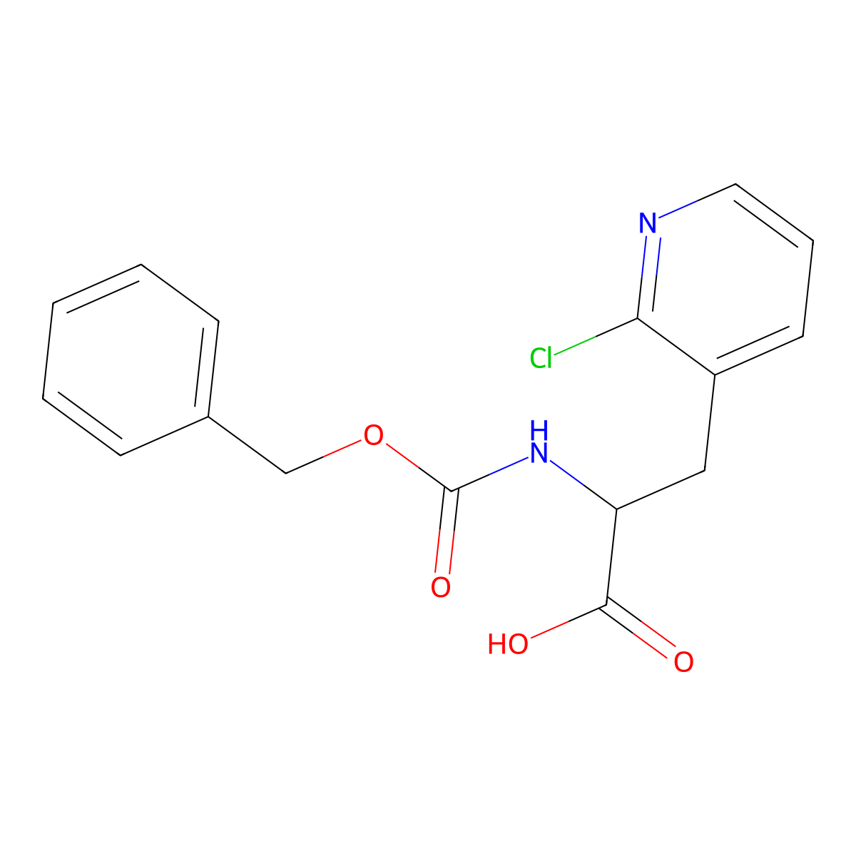 2-{[(Benzyloxy)carbonyl]amino}-3-(2-chloropyridin-3-yl)propanoic acid molecular structure, CAS 2351981-55-8