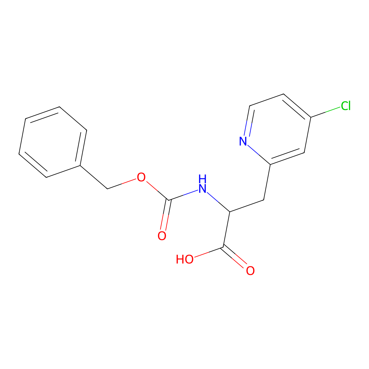2-{[(Benzyloxy)carbonyl]amino}-3-(4-chloropyridin-2-yl)propanoic acid molecular structure, CAS 2351982-17-5