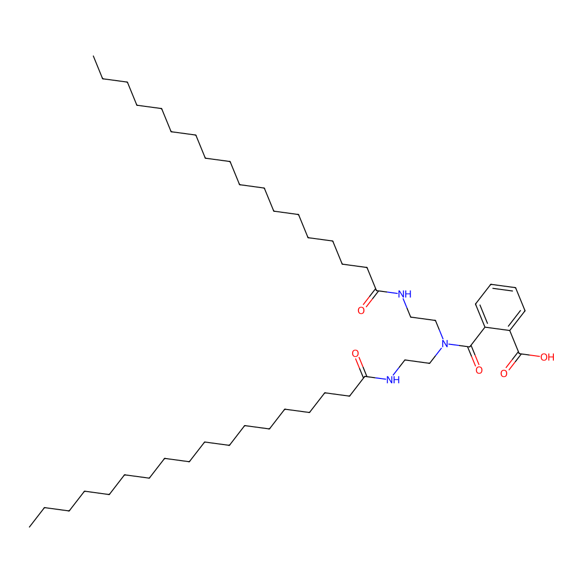 2-((Bis(2-((1-oxooctadecyl)amino)ethyl)amino)carbonyl)benzoic acid molecular structure, CAS 2352-88-7