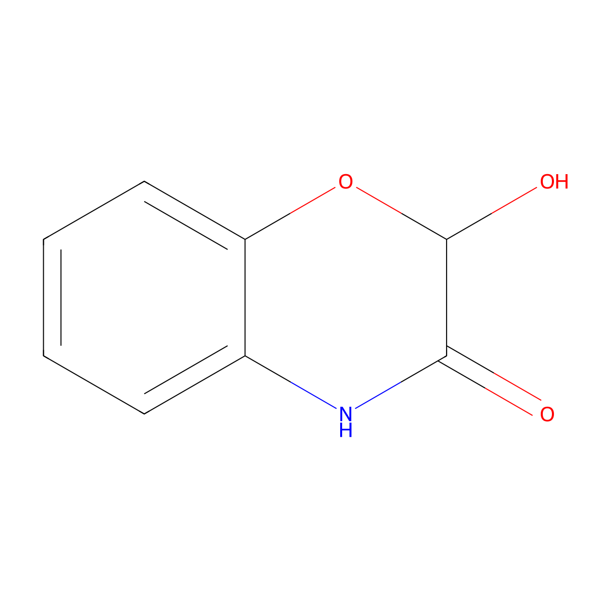 2-Hydroxy-1,4-benzoxazin-3-one molecular structure, CAS 23520-34-5