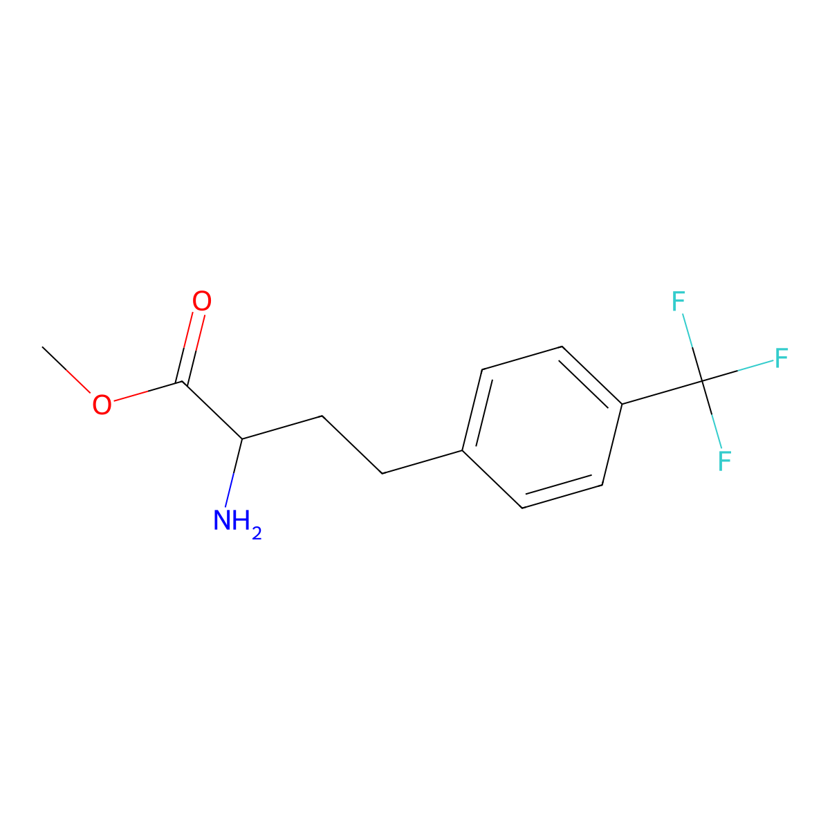 Methyl 2-amino-4-[4-(trifluoromethyl)phenyl]butanoate molecular structure, CAS 2352009-52-8