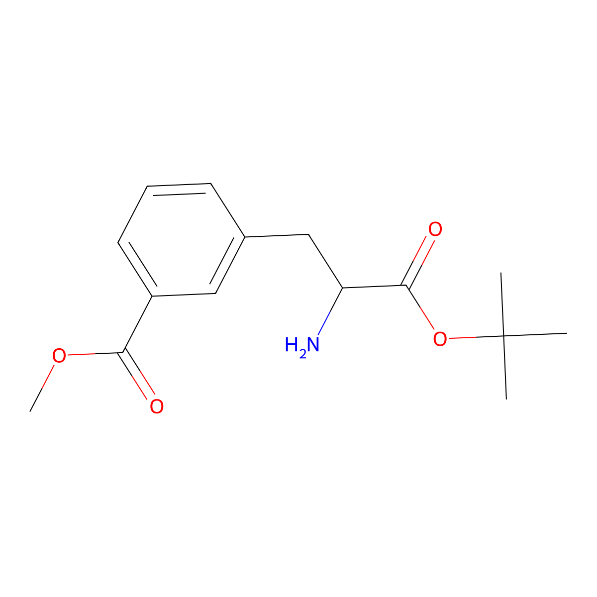 3-(2-Amino-2-tert-butoxycarbonyl-ethyl)-benzoic acid methyl ester molecular structure, CAS 2352020-24-5