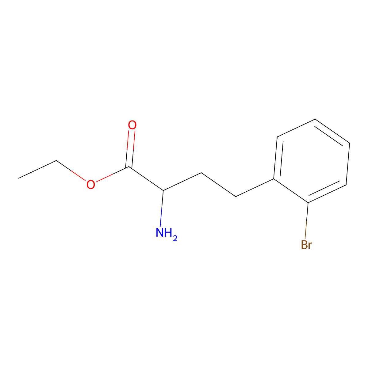 Ethyl 2-amino-4-(2-bromophenyl)butanoate molecular structure, CAS 2352023-44-8