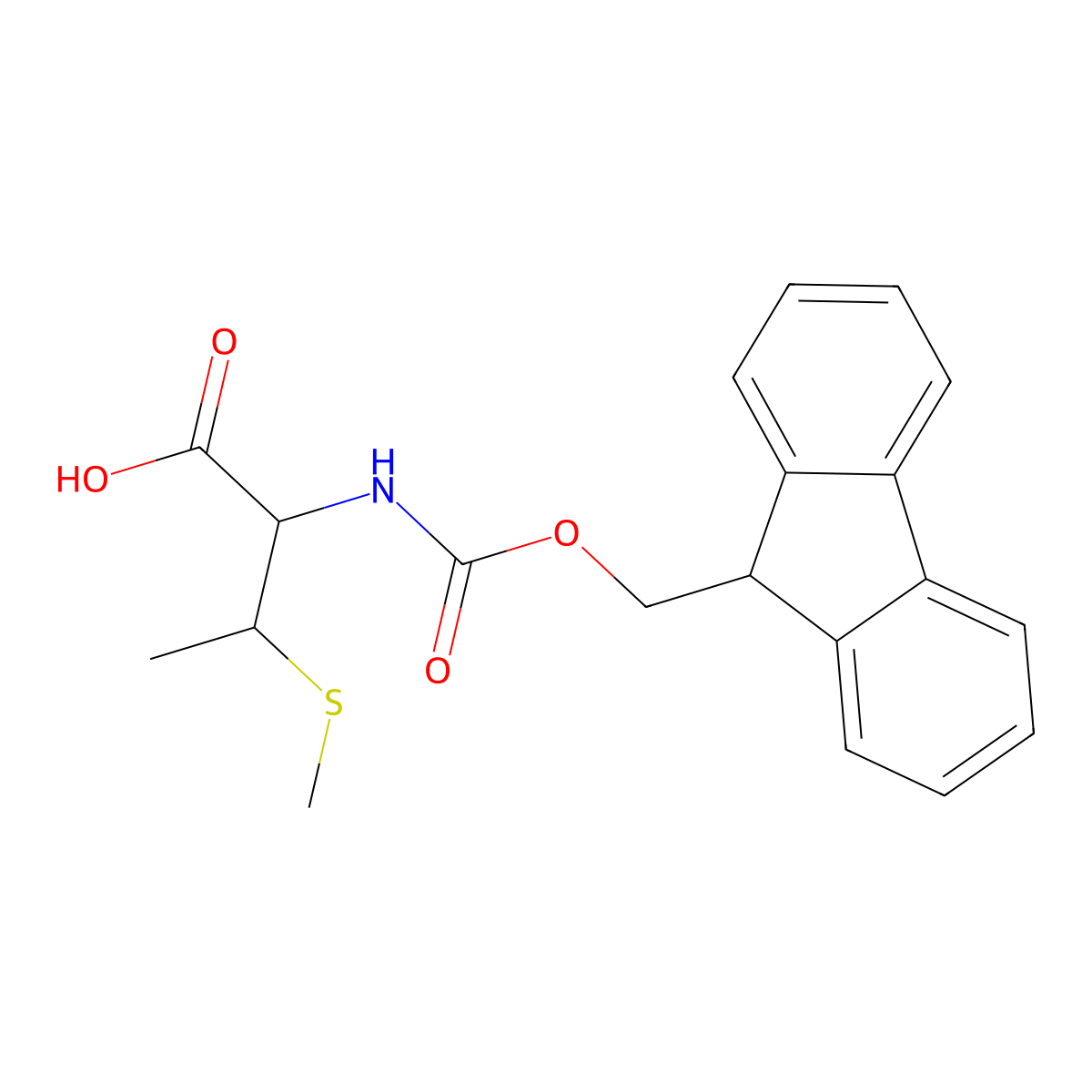 2-(9H-Fluoren-9-ylmethoxycarbonylamino)-3-methylsulfanylbutanoic acid molecular structure, CAS 2352028-30-7