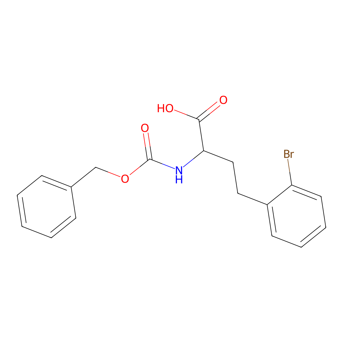 2-{[(Benzyloxy)carbonyl]amino}-4-(2-bromophenyl)butanoic acid molecular structure, CAS 2352040-58-3