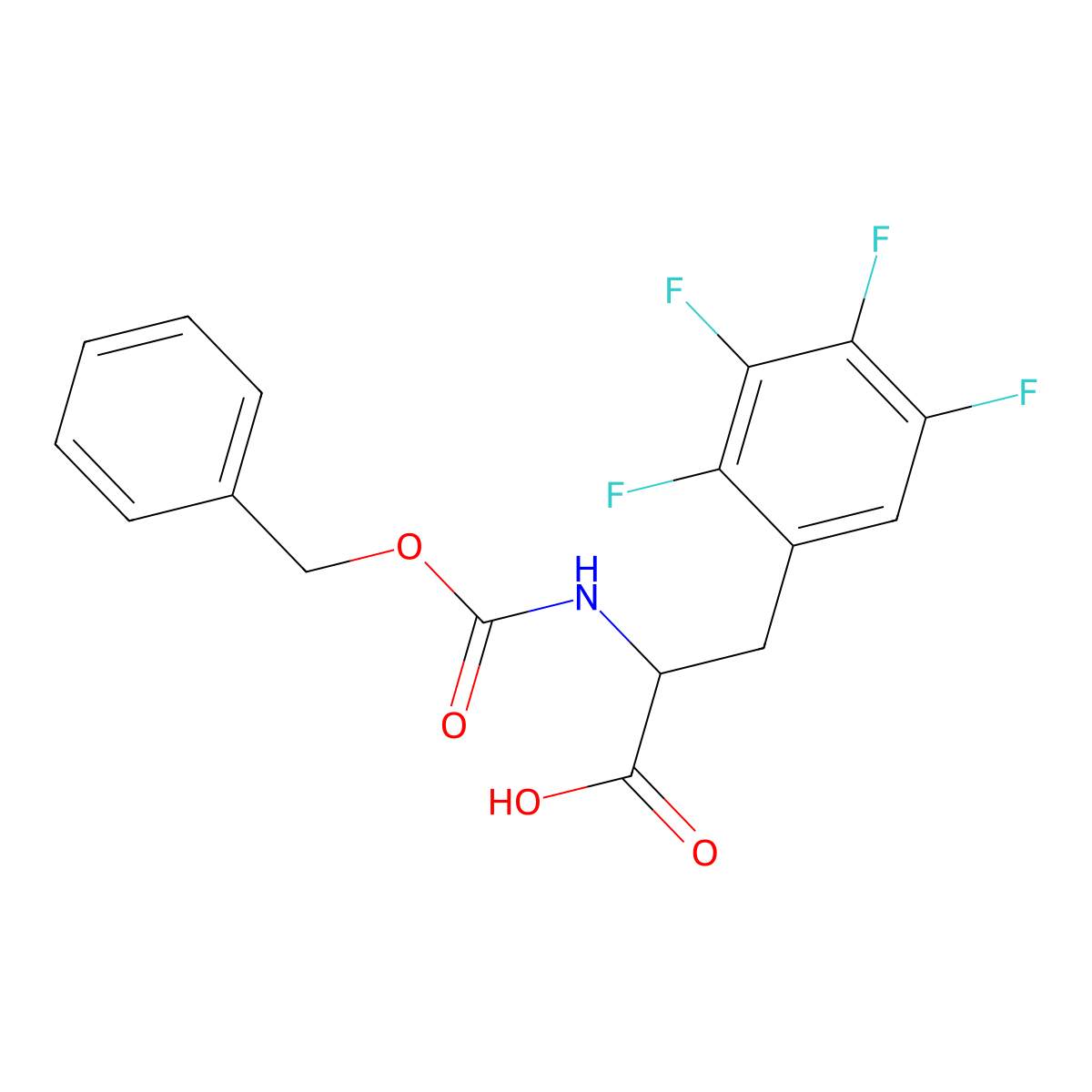 2-{[(Benzyloxy)carbonyl]amino}-3-(2,3,4,5-tetrafluorophenyl)propanoic acid molecular structure, CAS 2352046-15-0