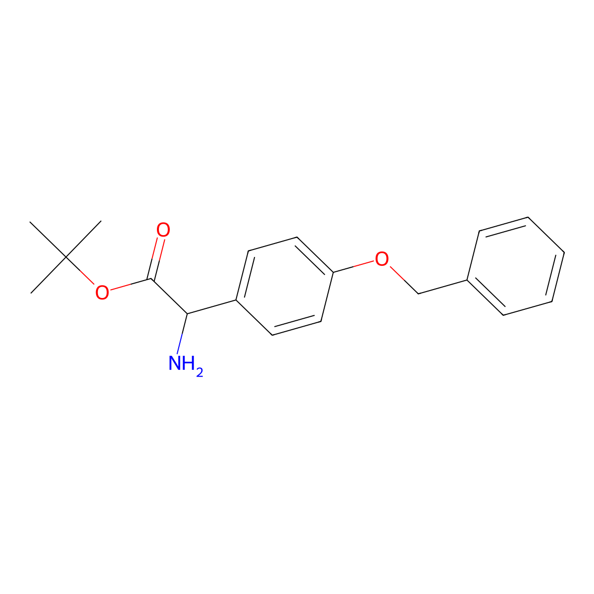 Tert-butyl 2-amino-2-[4-(benzyloxy)phenyl]acetate molecular structure, CAS 2352048-29-2