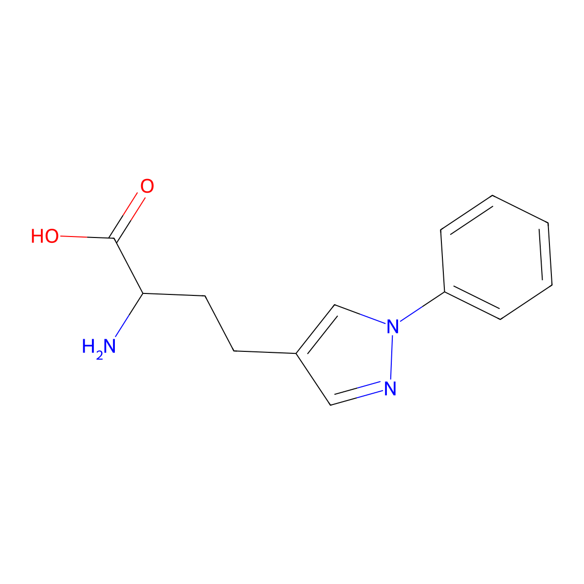 2-amino-4-(1-phenyl-1H-pyrazol-4-yl)butanoic acid molecular structure, CAS 2352057-92-0