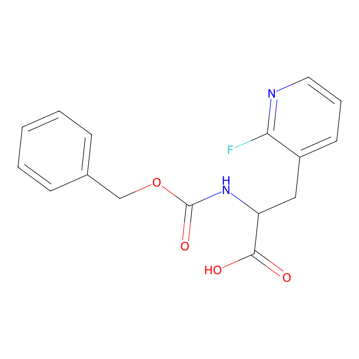 2-{[(Benzyloxy)carbonyl]amino}-3-(2-fluoropyridin-3-yl)propanoic acid molecular structure, CAS 2352063-91-1