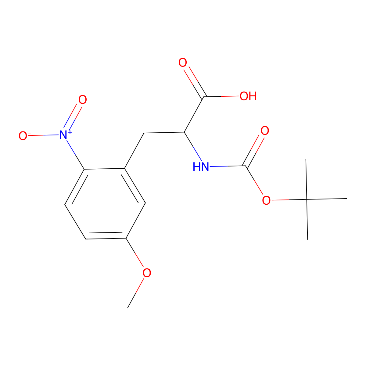 2-{[(Tert-butoxy)carbonyl]amino}-3-(5-methoxy-2-nitrophenyl)propanoic acid molecular structure, CAS 2352068-13-2
