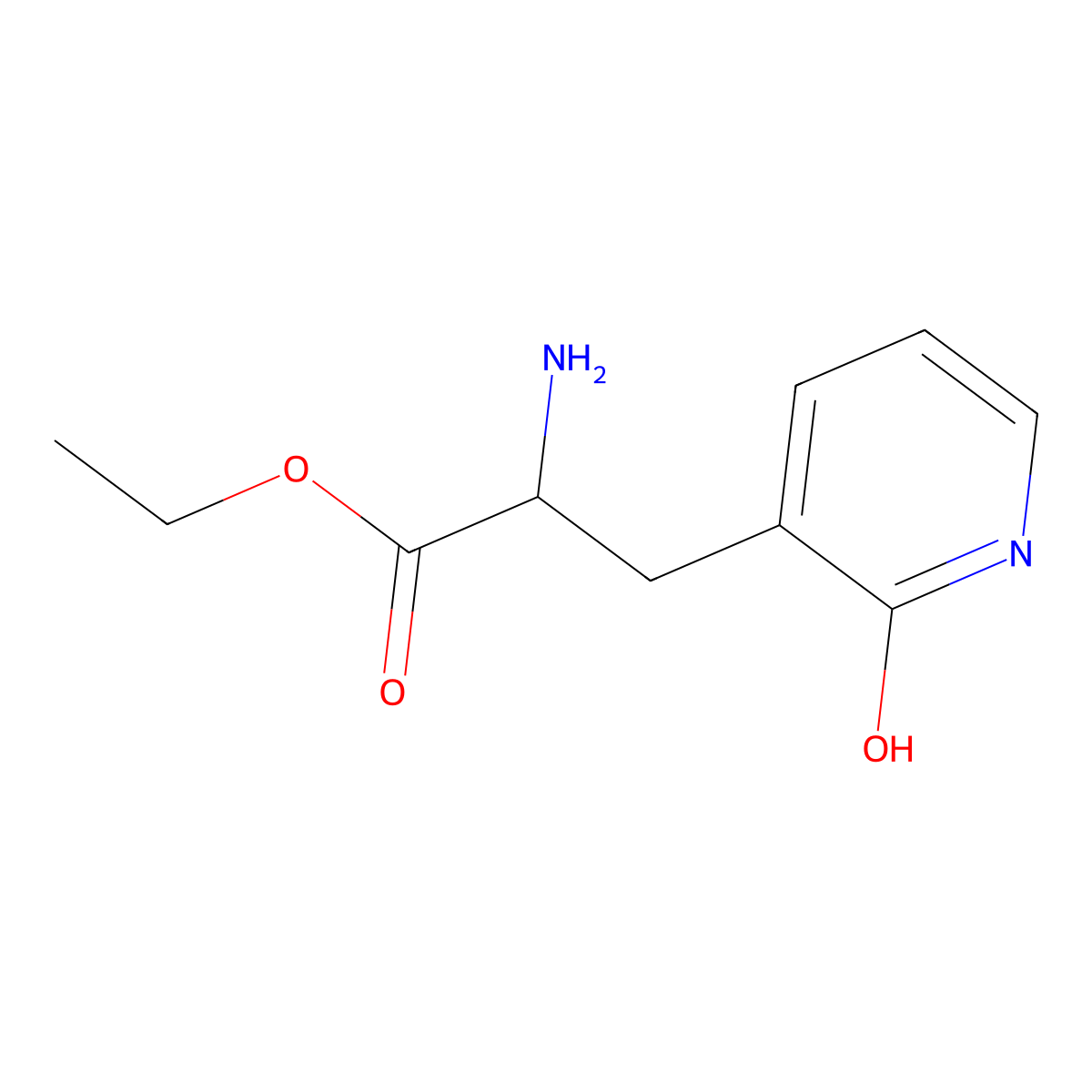 Ethyl 2-amino-3-(2-hydroxypyridin-3-yl)propanoate molecular structure, CAS 2352073-06-2