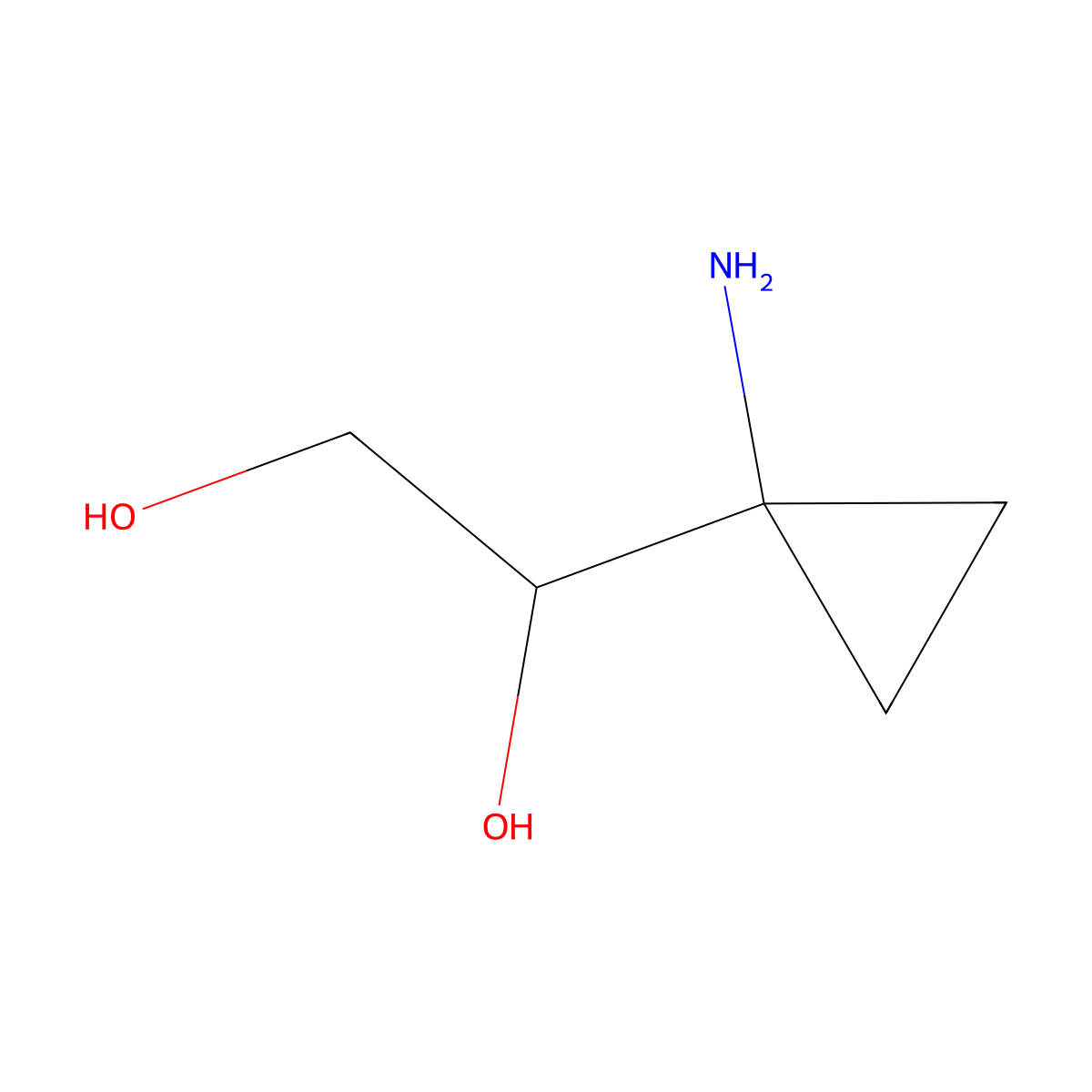 1-(1-Aminocyclopropyl)ethane-1,2-diol molecular structure, CAS 2352080-33-0