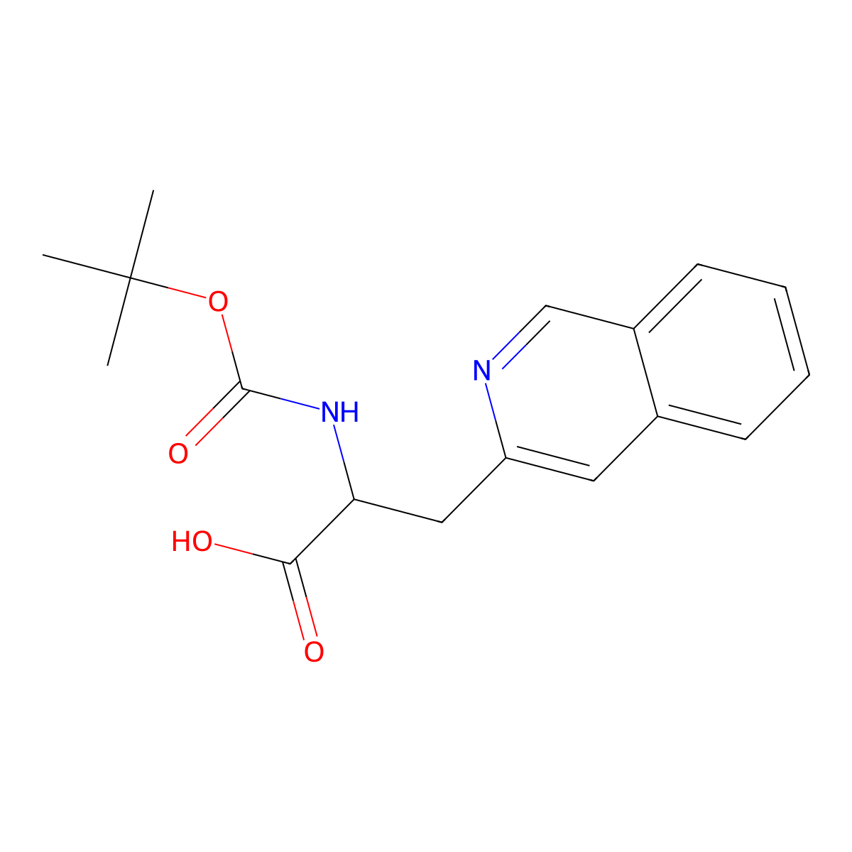 2-{[(Tert-butoxy)carbonyl]amino}-3-(isoquinolin-3-yl)propanoic acid molecular structure, CAS 2352097-00-6