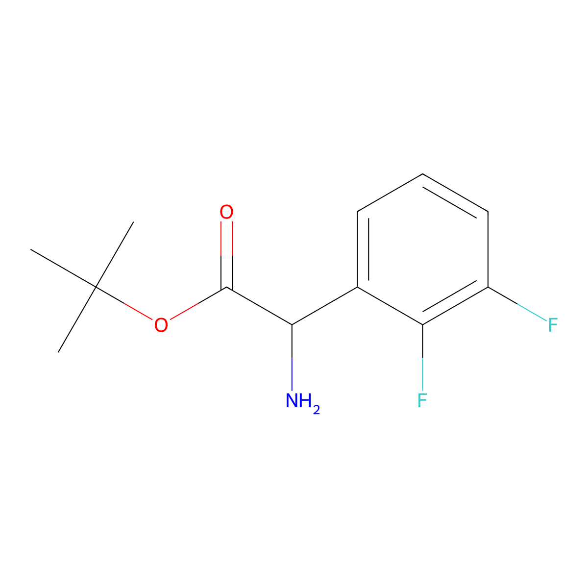 Tert-butyl 2-amino-2-(2,3-difluorophenyl)acetate molecular structure, CAS 2352100-22-0