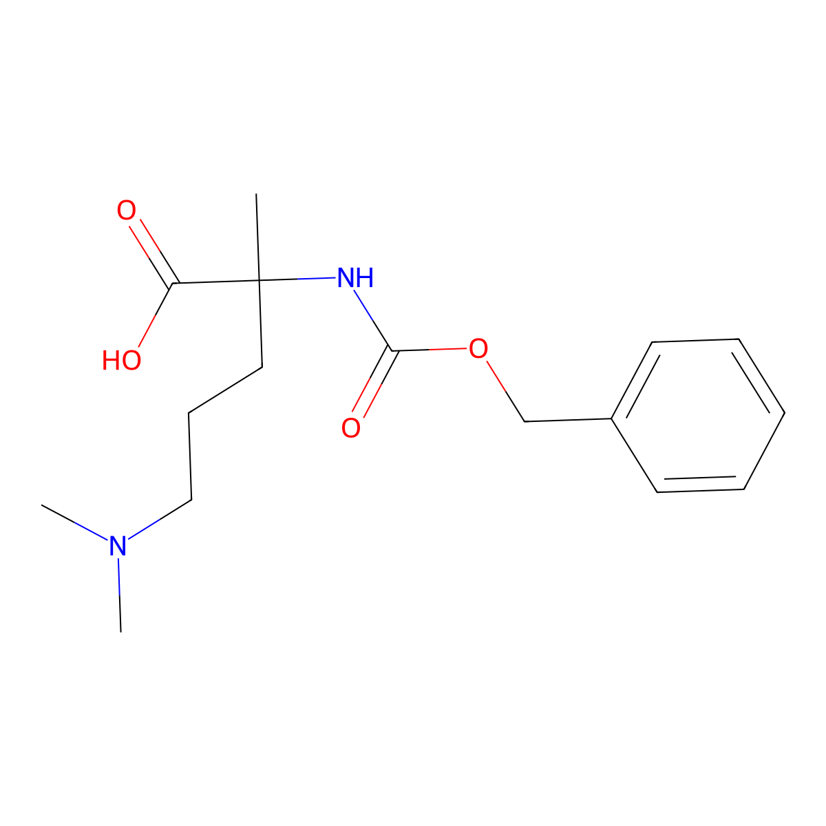 2-{[(Benzyloxy)carbonyl]amino}-5-(dimethylamino)-2-methylpentanoic acid molecular structure, CAS 2352121-56-1