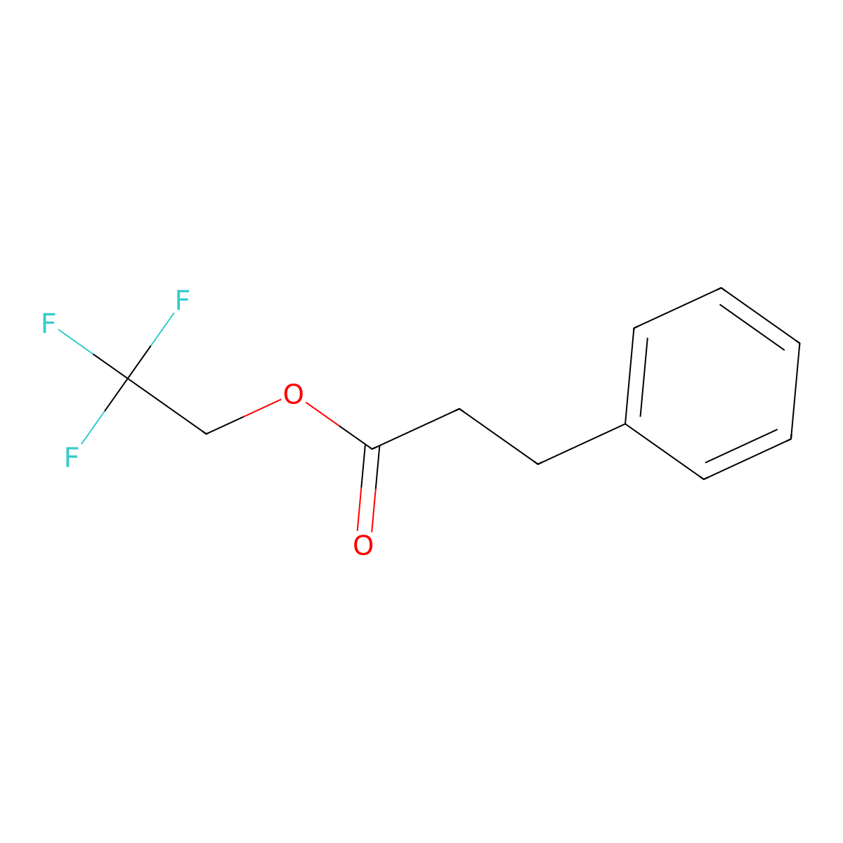 2,2,2-Trifluoroethyl 3-phenylpropanoate molecular structure, CAS 23522-66-9