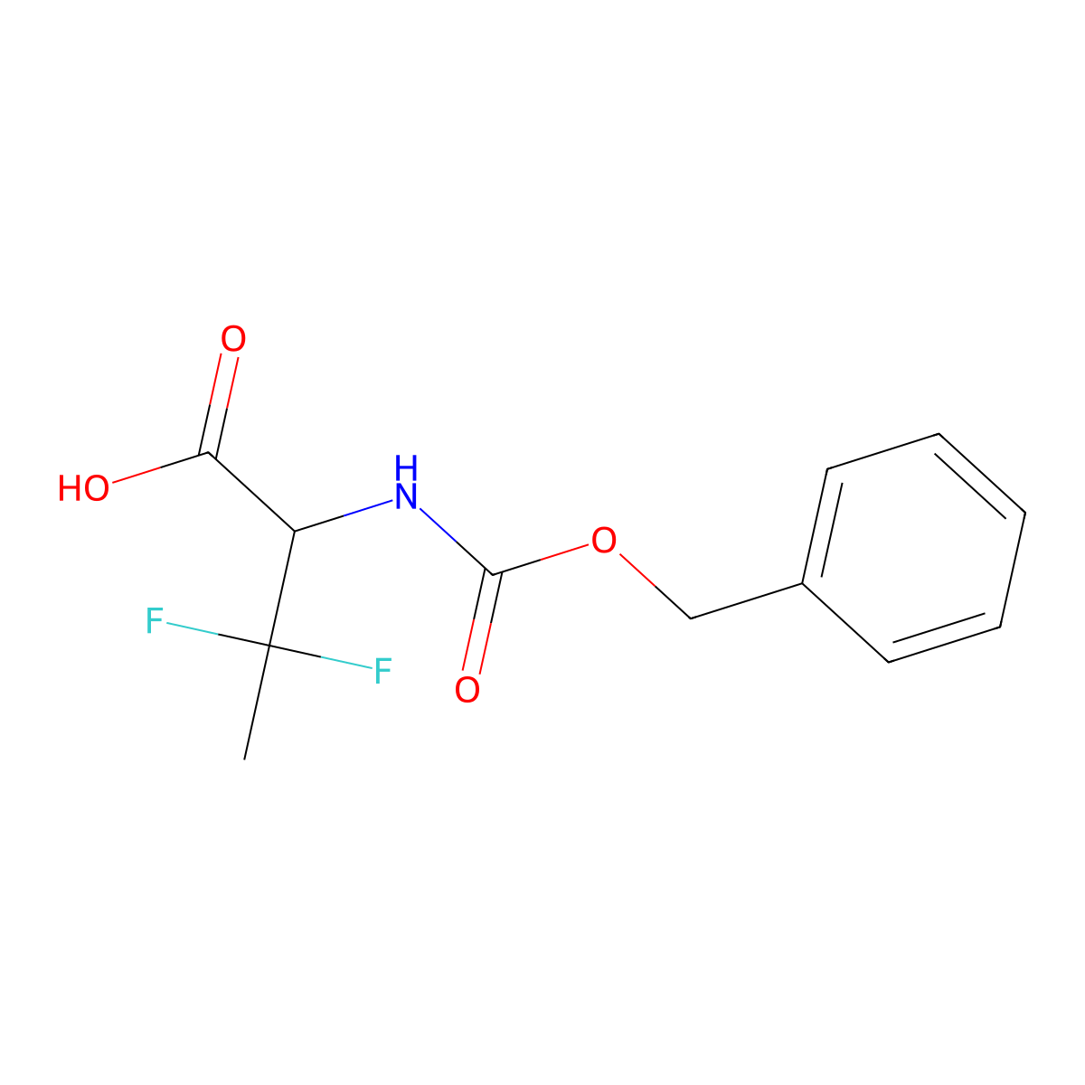 2-{[(Benzyloxy)carbonyl]amino}-3,3-difluorobutanoic acid molecular structure, CAS 2352210-71-8