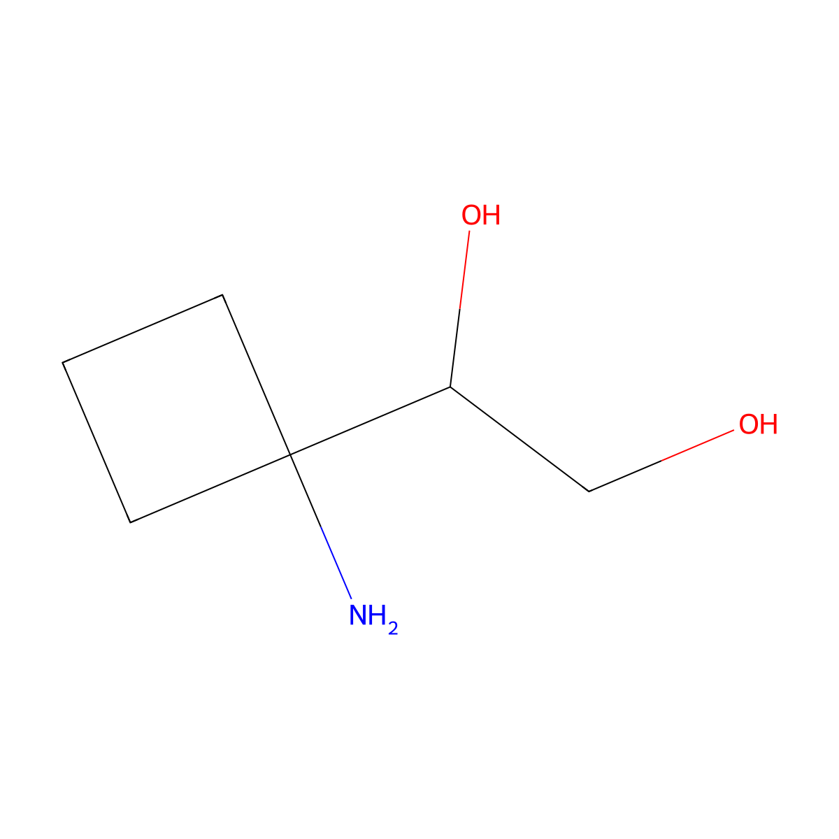 1-(1-Aminocyclobutyl)ethane-1,2-diol molecular structure, CAS 2352383-44-7