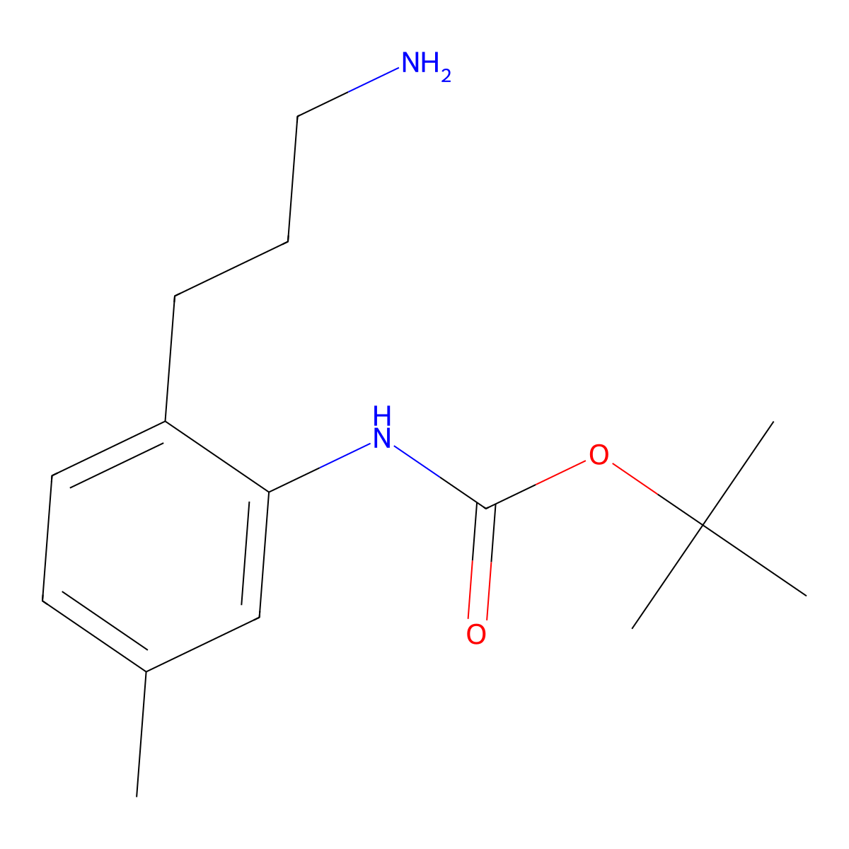 tert-butyl N-(2-(3-aminopropyl)-5-methylphenyl)carbamate molecular structure, CAS 2352608-17-2