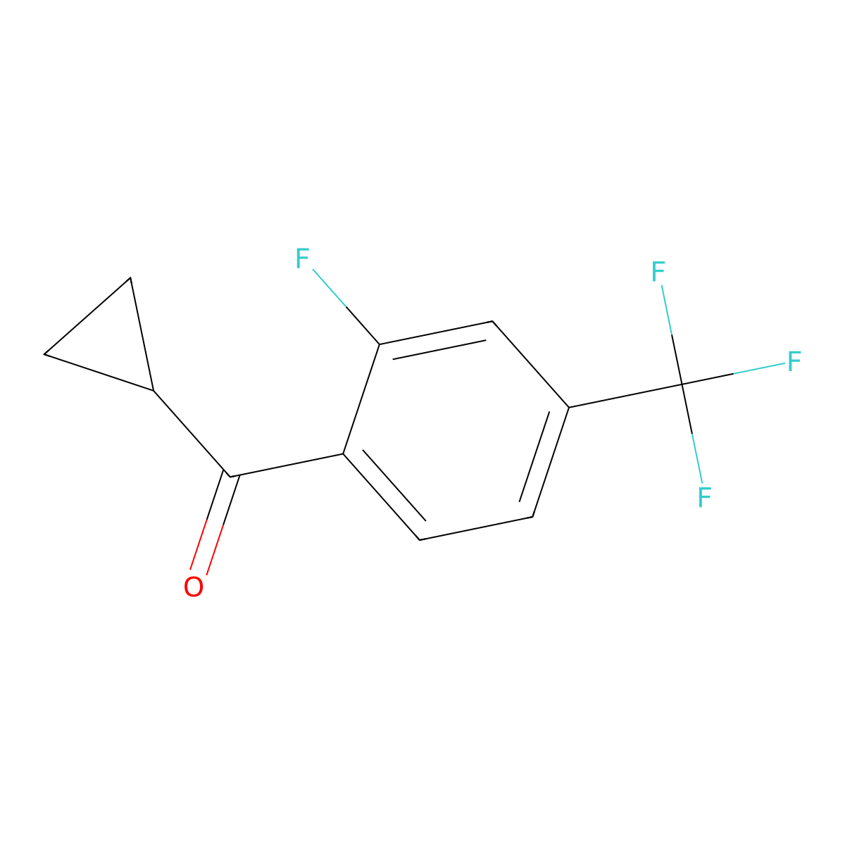 Cyclopropyl(2-fluoro-4-(trifluoromethyl)phenyl)methanone molecular structure, CAS 2352615-02-0