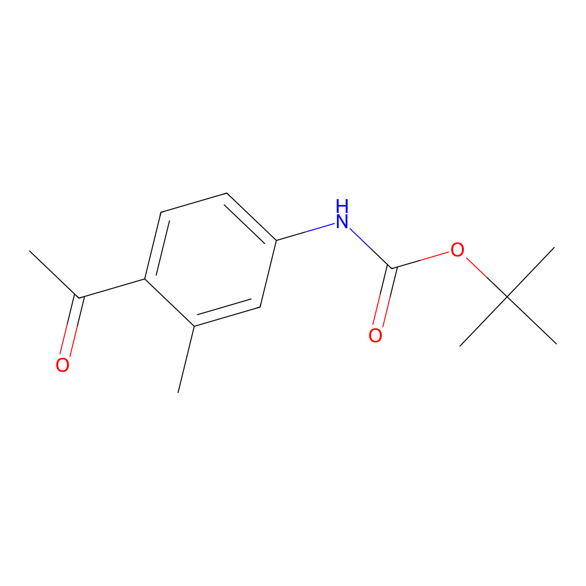 tert-butyl N-(4-acetyl-3-methylphenyl)carbamate molecular structure, CAS 2352620-25-6