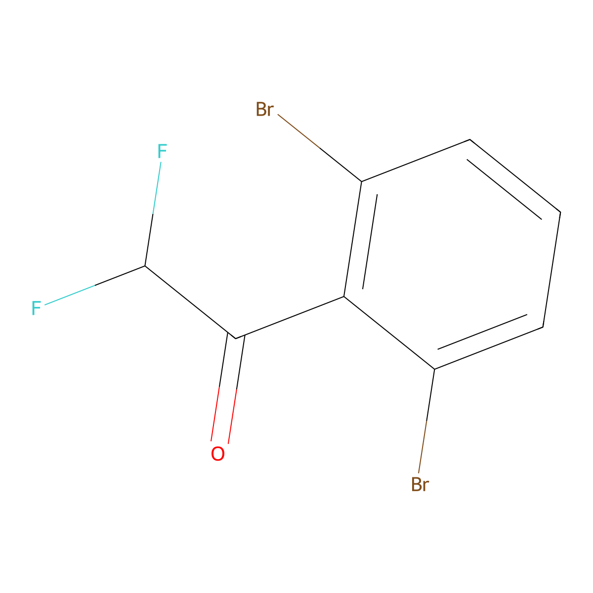 1-(2,6-Dibromophenyl)-2,2-difluoroethanone molecular structure, CAS 2352624-72-5