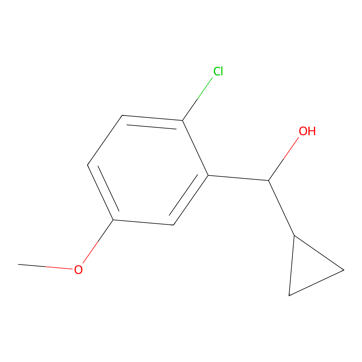 2-Chloro-alpha-cyclopropyl-5-methoxybenZenemethanol molecular structure, CAS 2352630-07-8