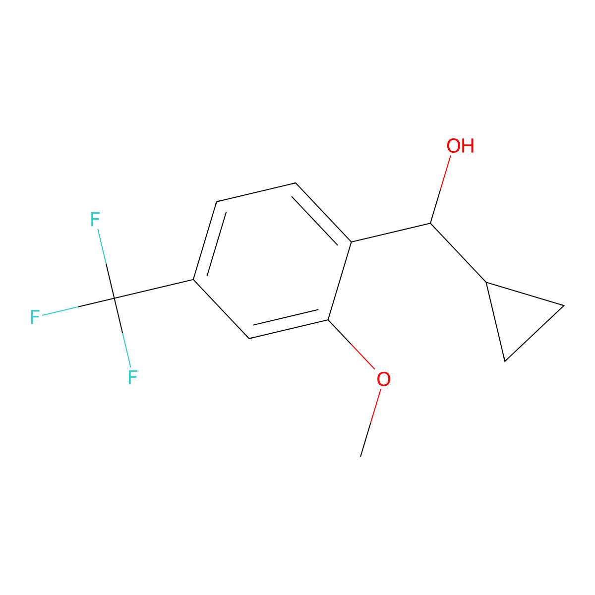 alpha-Cyclopropyl-2-methoxy-4-(trifluoromethyl)benZenemethanol molecular structure, CAS 2352630-11-4