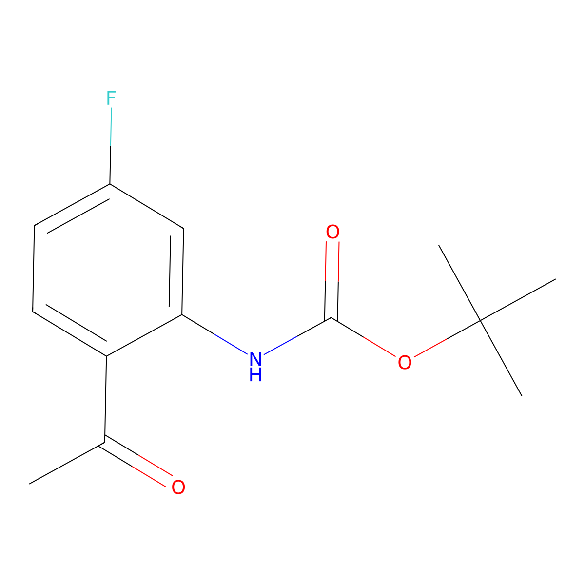 tert-butyl N-(2-acetyl-5-fluorophenyl)carbamate molecular structure, CAS 2352633-58-8
