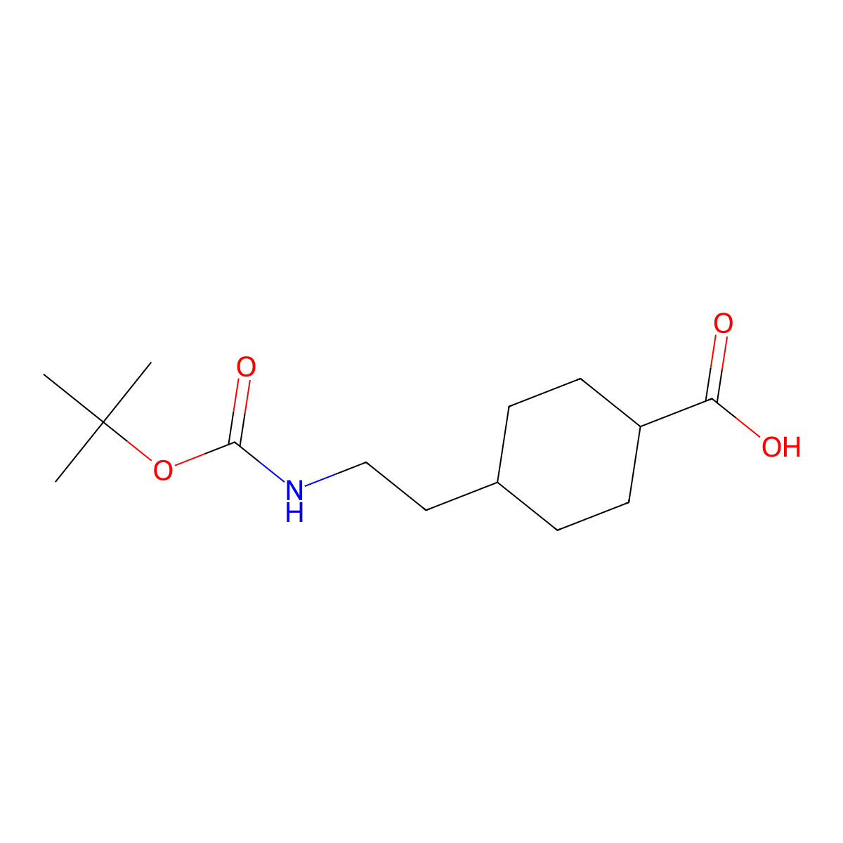 4-(2-{[(Tert-butoxy)carbonyl]amino}ethyl)cyclohexane-1-carboxylic acid molecular structure, CAS 2352637-34-2