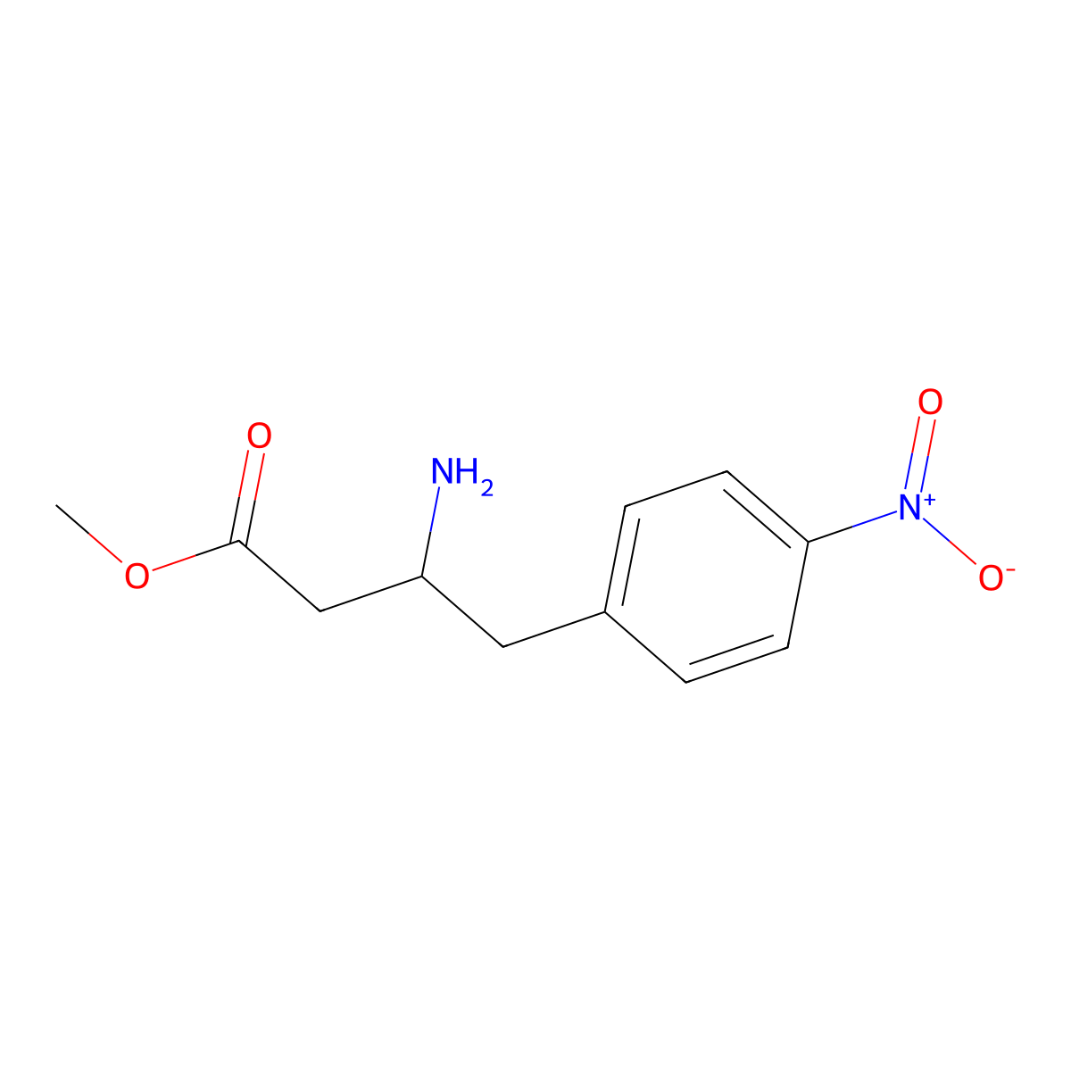 Methyl 3-amino-4-(4-nitrophenyl)butanoate molecular structure, CAS 2352644-01-8