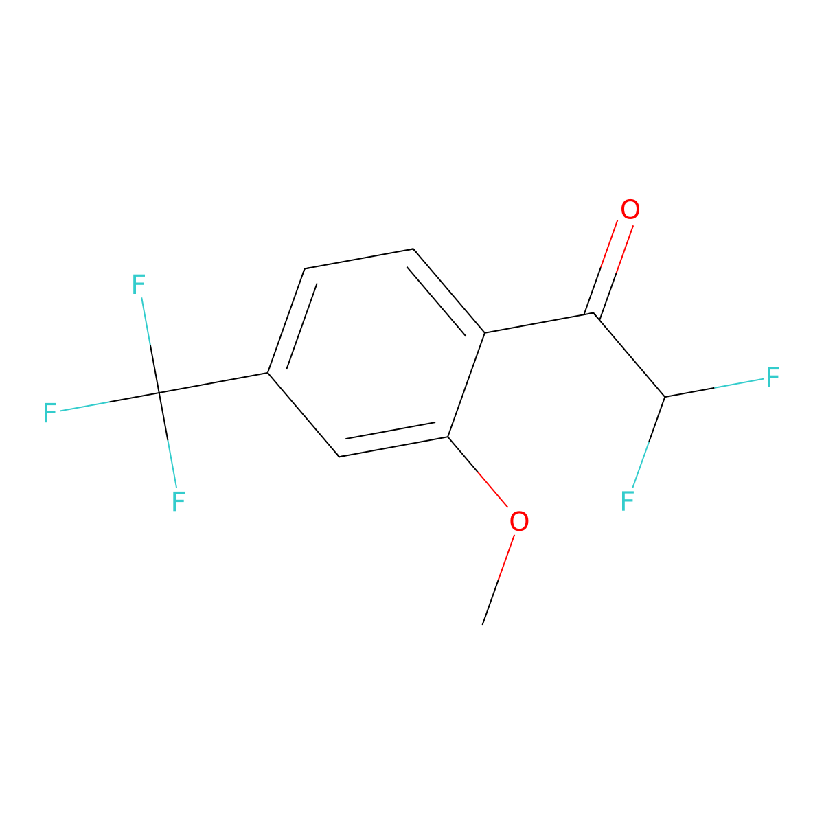 2,2-Difluoro-1-(2-methoxy-4-(trifluoromethyl)phenyl)ethanone molecular structure, CAS 2352654-24-9
